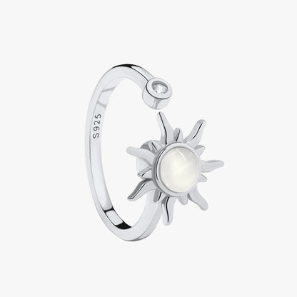 Sun Ring for Anxiety Sterling Adjustable