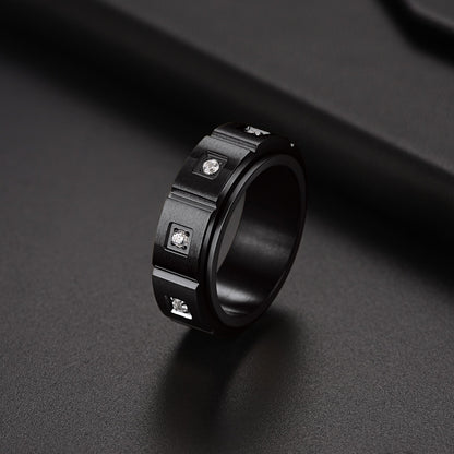 Zircon Fidget Ring for Anxiety Stainless Steel