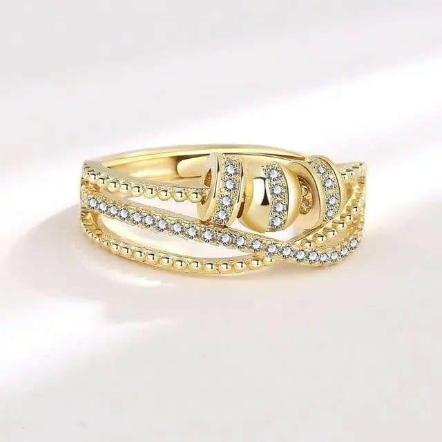 Gold Plated Fidget Spinner Ring