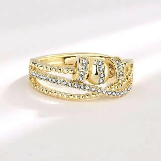 Gold Plated Fidget Spinner Ring