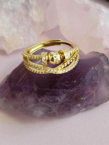 Gold Plated Fidget Spinner Ring