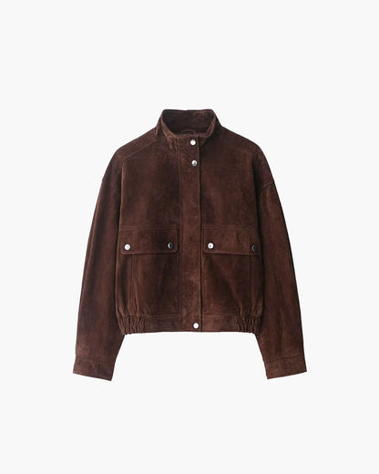 Nadine Suede Bomber Jacket