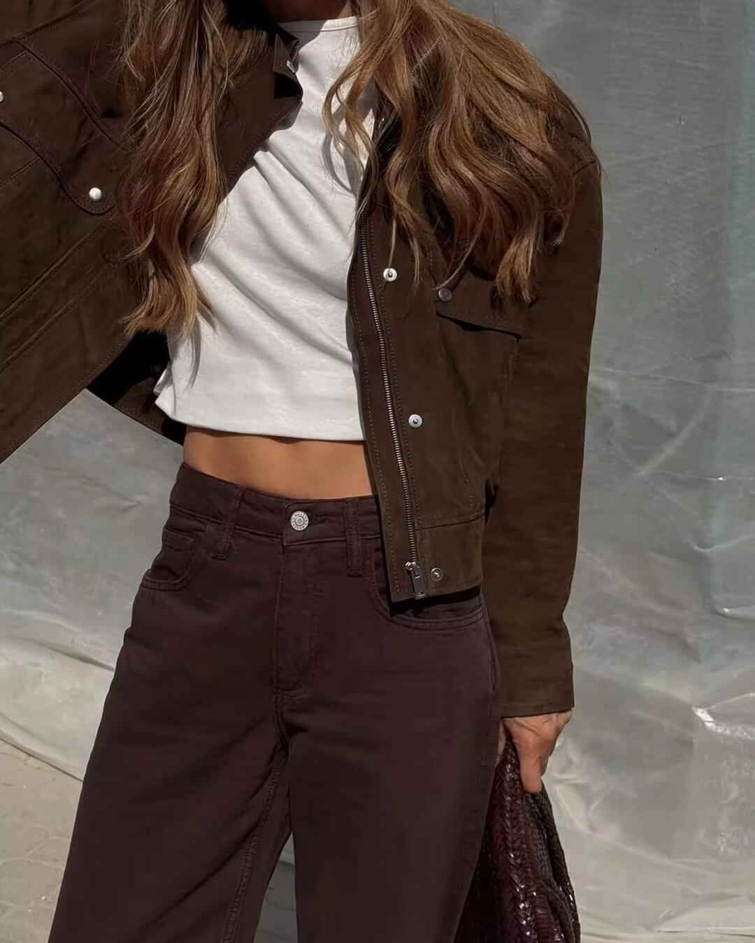 Nadine Suede Bomber Jacket